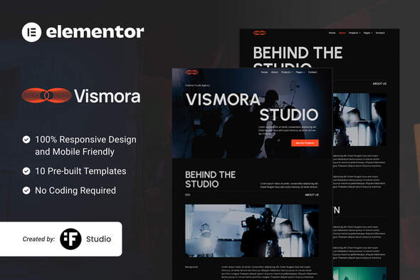 Vismora - Elementor Template Kit for Creative Studios Vismora - Elementor Template Kit for Creative Studios