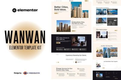 Wanwan - Urban Planning Designer Elementor Template Kit