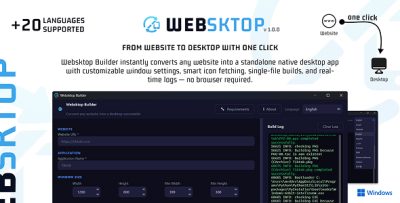 Websktop Builder - Convert Any Website to Native Desktop App