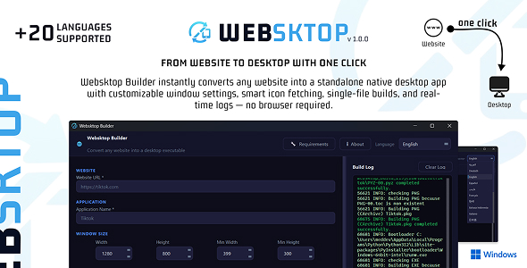 Websktop Builder – Convert Any Website to Native Desktop App Websktop Builder – Convert Any Website to Native Desktop App