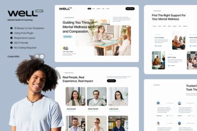 Well - Mental Health & Coaching Elementor Template Kit
