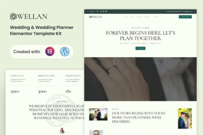 Wellan - Wedding & Wedding Planner Elementor Template Kit