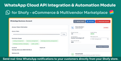 WhatsApp Cloud API Integration & Automation Module for Shofy–eCommerce & Multivendor Marketplace