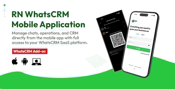 WhatsCRM Mobile App for Expo React Native WhatsApp CRM WhatsCRM Mobile App for Expo React Native WhatsApp CRM