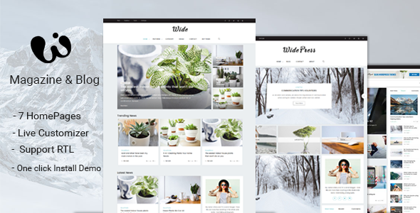 Wide - Magazine & Blog WordPress Themes Wide - Magazine & Blog WordPress Themes