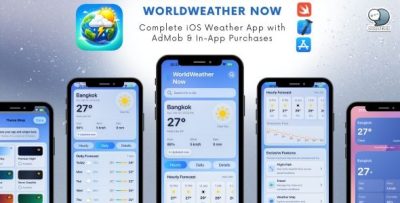 WorldWeather Now - Complete iOS Weather App with AdMob & In-App Purchases