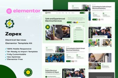 Zapex - Electrical Services Elementor Template Kit