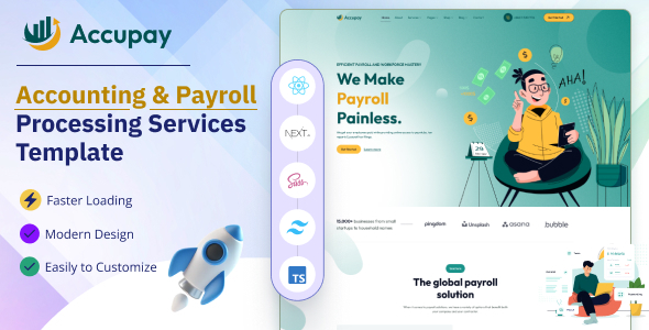 Accupay - Accounting & Payroll Processing Services React Tailwind CSS Template Accupay - Accounting & Payroll Processing Services React Tailwind CSS Template