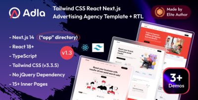 Adla - Tailwind Nextjs Ads & PPC Agency Template