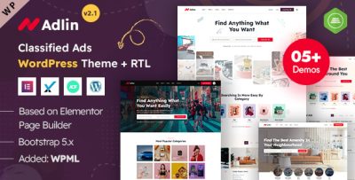 Adlin - Classified Ads Listing & Directory WordPress Theme for Marketplaces