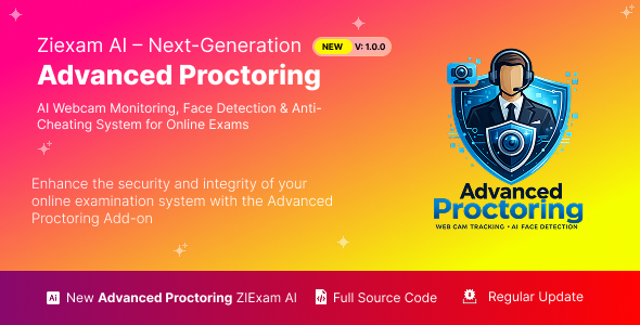Advanced Proctoring Add-on - AI Webcam Monitoring, Face Detection & Anti-Cheating System for Online Advanced Proctoring Add-on - AI Webcam Monitoring, Face Detection & Anti-Cheating System for Online