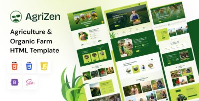 Agrizen - Agriculture & Organic Farm HTML Template