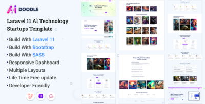 AI Doodle - Laravel 11 AI Artificial Intelligence & AI Technology Startups Template