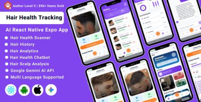 AI Hair Scanner & Hair Health Tracking App - React Native Expo with AI Analysis