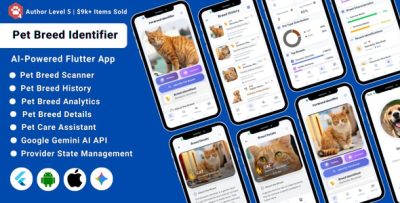 AI-Powered Pet Breed Identifier Flutter App | Care Guide & Insights