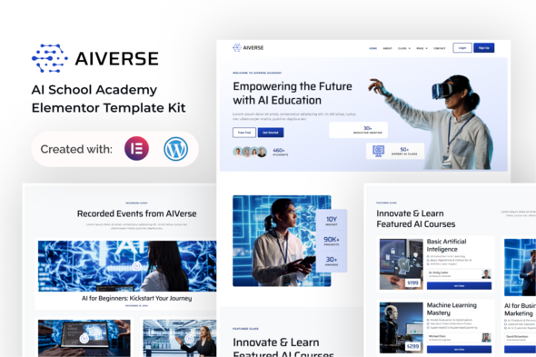 AIVerse - AI School Academy Elementor Template Kit AIVerse - AI School Academy Elementor Template Kit