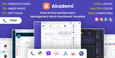 Akademi - Flask School Management Admin Dashboard Template