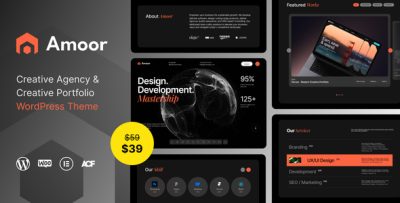 Amoor - Creative Agency & Portfolio WordPress Theme