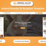 Animal Alley - Animal Breeder & Adoption WordPress Elememtor Template