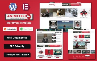AnimeTech - Anime & Manga News WordPress Elementor Template