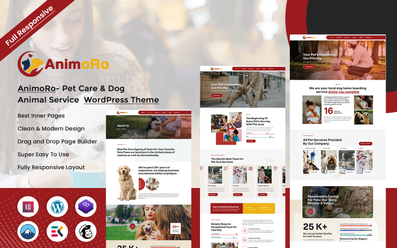 Animoro - Pet Care & Dog Animal Service WordPress Theme Animoro - Pet Care & Dog Animal Service WordPress Theme