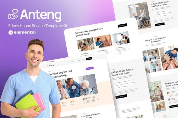 Anteng - Elderly House Service Elementor Kit Template Anteng - Elderly House Service Elementor Kit Template