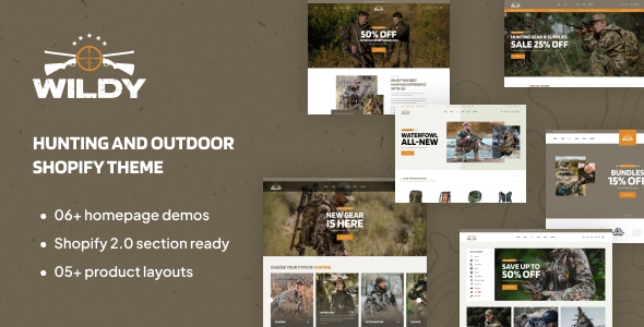 Ap Wildy - Hunting & Outdoor Shopify Theme Ap Wildy - Hunting & Outdoor Shopify Theme