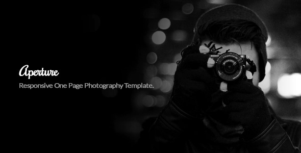 Aperture Minimal One Page Photography Template Aperture Minimal One Page Photography Template