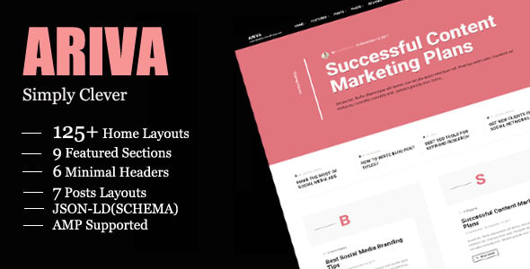 Ariva - Simple Text-Based WordPress Blog Theme Ariva - Simple Text-Based WordPress Blog Theme