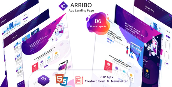 Arribo - App Landing Page Arribo - App Landing Page