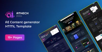 ATHECH - AI Content Generator HTML Template