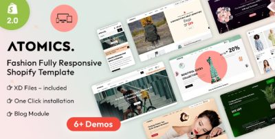 Atomics - Multipurpose Fashion Shopify 2.0 Theme