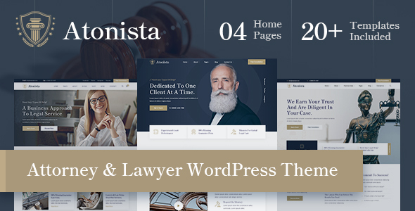Atonista - Lawyer & Attorney WordPress Theme Atonista - Lawyer & Attorney WordPress Theme