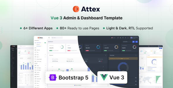 Attex - Vue Admin & Dashboard Template Attex - Vue Admin & Dashboard Template