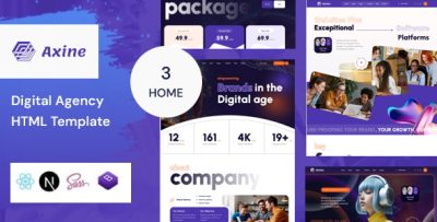 Axine - Digital Agency HTML Template