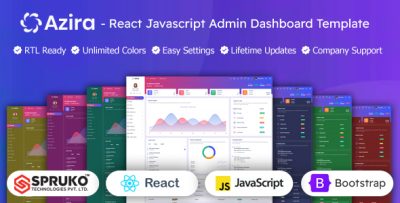 Azira - React Admin Panel Bootstrap Javascript Template