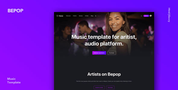 Bepop - Non-stop Music Template Bepop - Non-stop Music Template