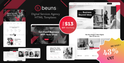 Beuns - The Next-Gen Digital Services Agency HTML Template