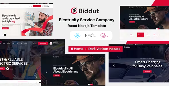 Biddut - Electricity Services React Next js Template Biddut - Electricity Services React Next js Template