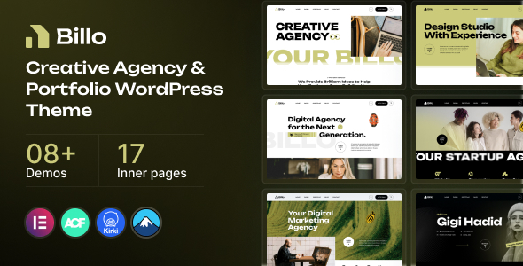 Billo - Creative Agency & Portfolio WordPress Theme Billo - Creative Agency & Portfolio WordPress Theme