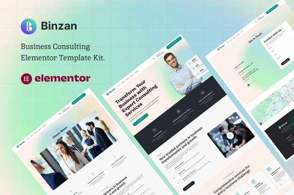 Binzan - Consulting Business Elementor Template Kit Binzan - Consulting Business Elementor Template Kit