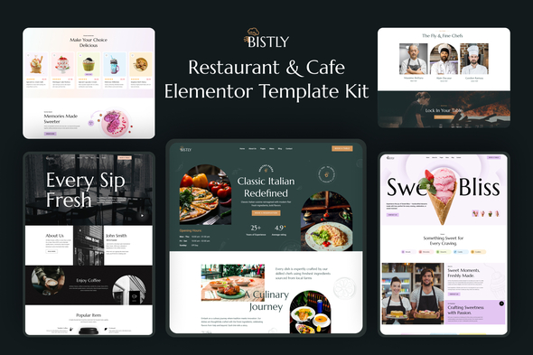 Bistly - Restaurant & Cafe Elementor Template Kit Bistly - Restaurant & Cafe Elementor Template Kit
