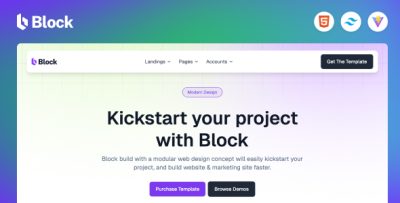 Block - SaaS & Startup Tailwind CSS Template