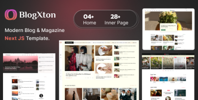 BlogXton - Blog & Magazine React Next js Template