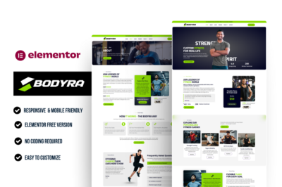 Bodyra - Personal Trainer & Fitness Elementor Template Kit