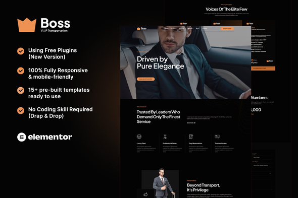 Boss - Premium Transportation Services Elementor Template Kit Boss - Premium Transportation Services Elementor Template Kit