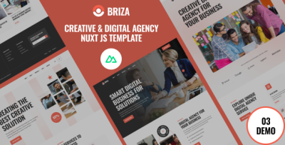Briza - Creative Digital Agency Vue Nuxt Js Template