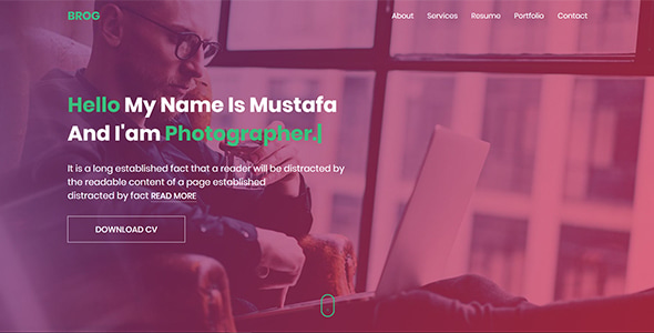 BROG- Creative vCard Template BROG- Creative vCard Template