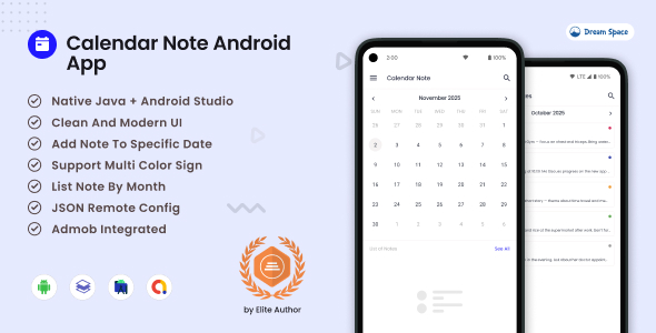 Calendar Note Android App 1.0 Calendar Note Android App 1.0
