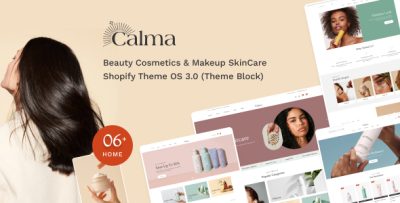 Calma - Beauty Cosmetics & Makeup SkinCare Shopify Theme OS 3.0 (Theme Block)